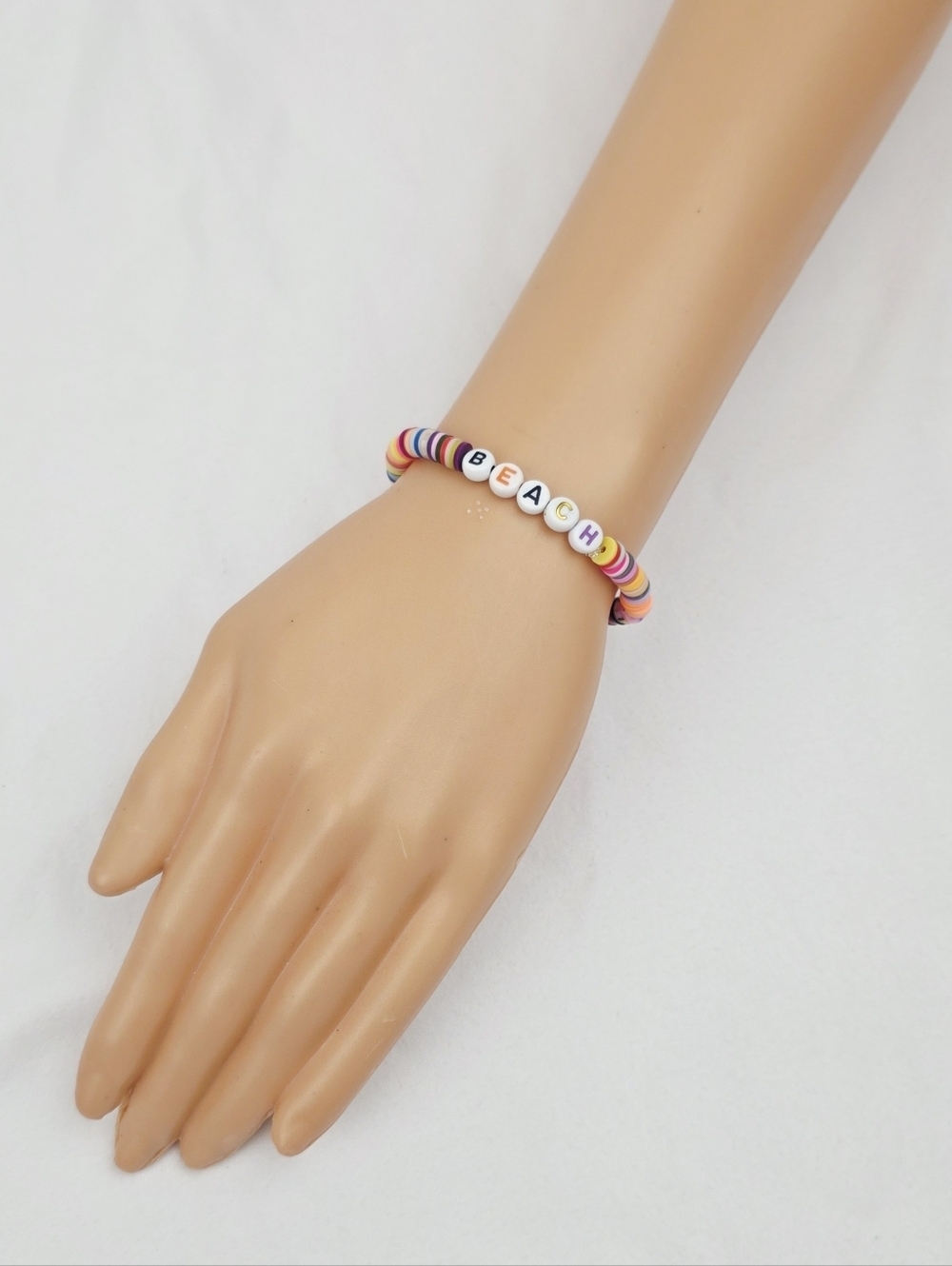 Handmade Clay Bead Multi Color Beach Bracelet